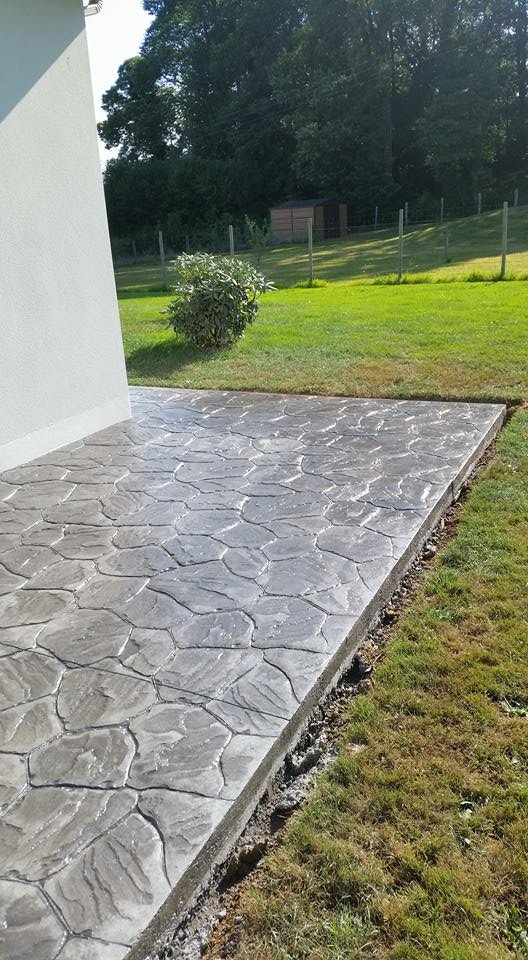 Réalisation LTI Construct 14 — béton imprimé à Compiègne
